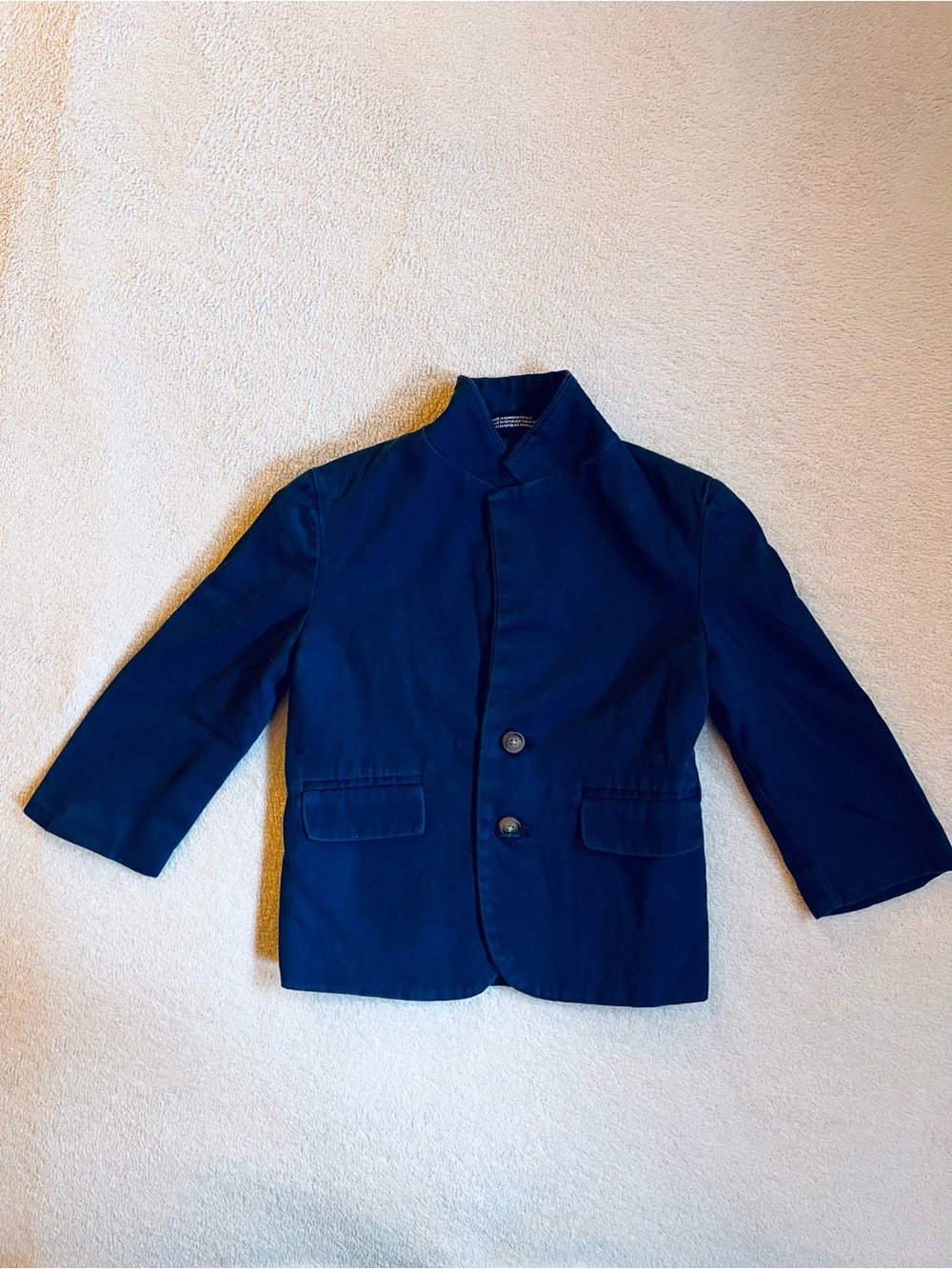 Nautica Boys' Navy Mandarin-Collar Blazer, Size 24M